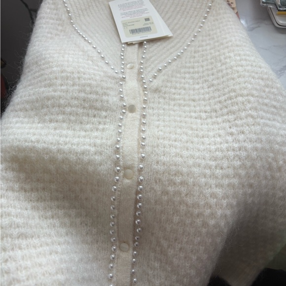 Sézane Solena Pearl White Cardigan! NWT! Size Small! - Picture 4 of 4
